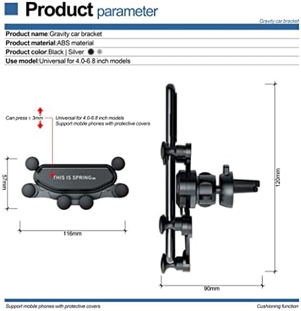 HOXJT Free Free Clamp Cell Teleple Phone Automobile Cradles Mount para a maioria dos telefones