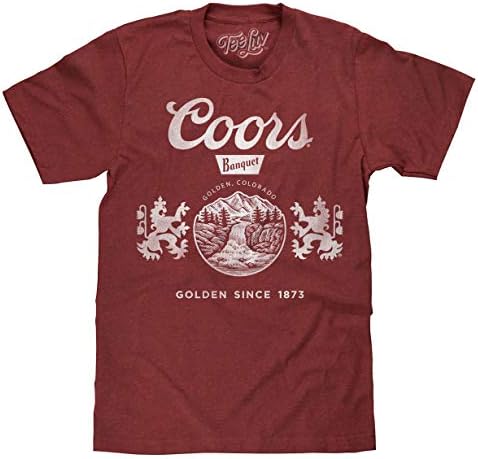 T -shirt Tee Luv Coors Beer - Retro Coors Banquet Golden Colorado Lion Logo Cirl