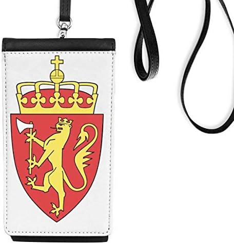 Svalbard Europa Europa emblema nacional bolsa de carteira de telefone pendurada bolsa móvel bolso preto