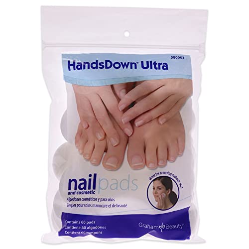 Graham Beauty Handsdown Ultra Nail and Cosmetic Pads Unissex 60 pc