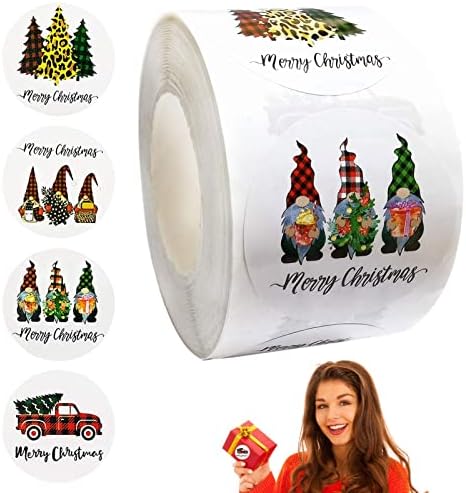 Etiquetas de adesivos de Natal, etiquetas de embalagem DIY para decorações, adesivo delicado de etiquetas de natal Auto adesivo