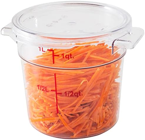 Somente tampa de restaurantes: Met Lux tampa para 1 litro de recipientes de armazenamento de alimentos, 10 tampa redonda para