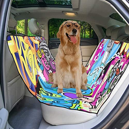 Enevotx Cachorro da capa do assento de cachorro personagem de caráter de graffiti arte desenhada impressão de impressão capas