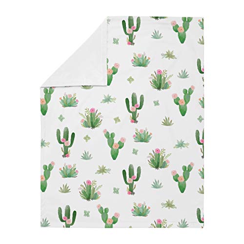 Doce JoJo Designs boho cacto aquarela Cactus floral menina recebendo cobertor de swaddle de segurança para recém -nascido ou criança carrinho de carro carrinho de assento