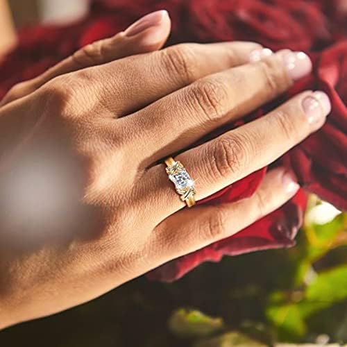 Anel de noivado de casamento clássico novo anel de casamento retro feminino sinalizador de sinógrafo de tecido de tecido elegante elegante elegante