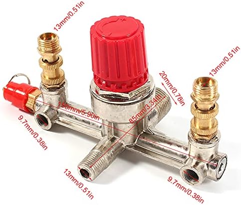 Válvula de pressão do compressor de ar, suporte do regulador de pressão, suporte de válvula de dupla tomada de tubo