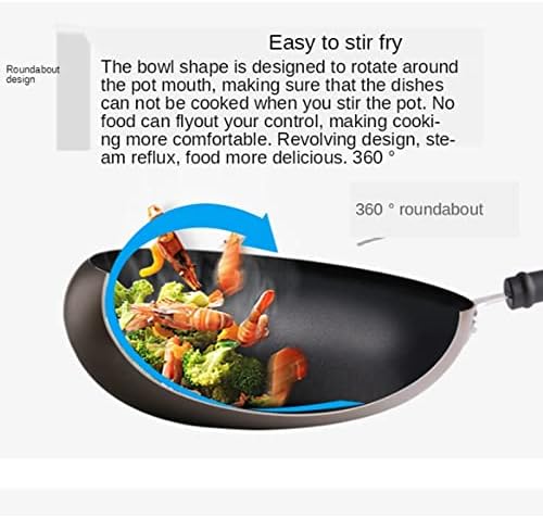 Slatiom não-bastão maçaneta única forma criativa wok cisalhar panela de panela de cozinha casa indução fogão aberto chama