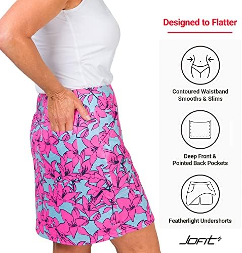 Jofit Apparel Feminino Athletic Clothing Mina Skort 17 para Golf & Tennis