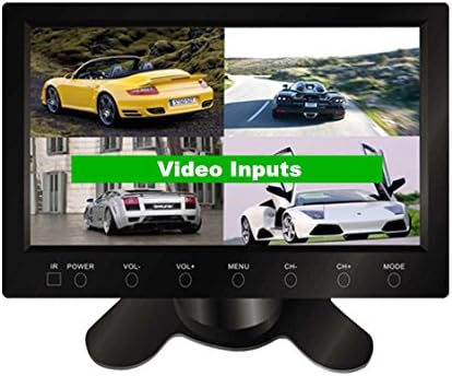 Tela Gowe 7 com divisores de 4 vias Entradas de vídeo para quatro câmeras Botões Touch Sistema de segurança de carros