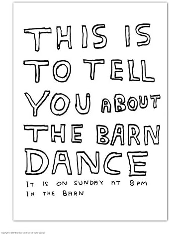 Cartão postal engraçado de 'David Shrigley Barn Dance'