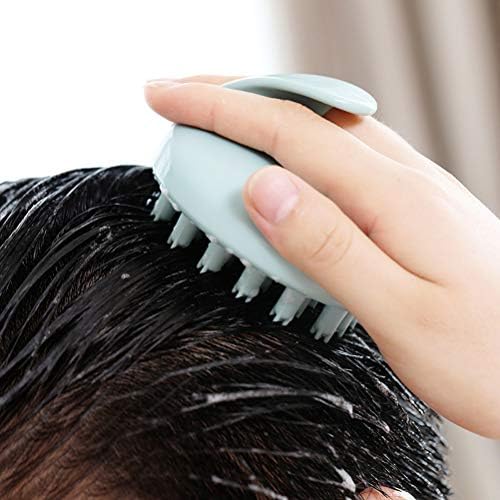 Escova de couro de cabaol de cabaol escova de silicone shampoo escova de massager de couro cabeludo com alça fofa