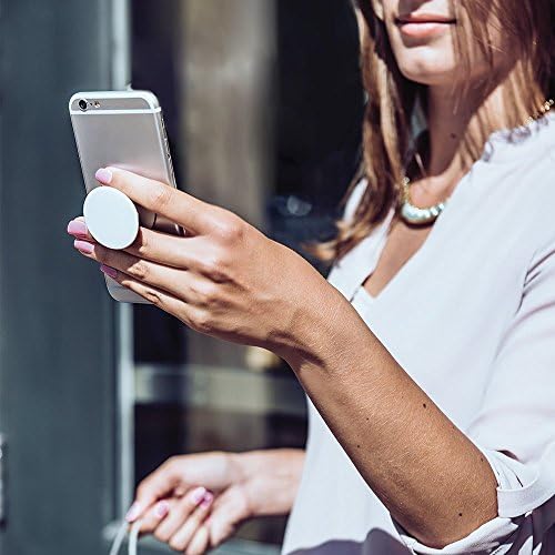 Design de moda de estampa de leopardo rosa fofo em popsockets pretos PopGrip: Swappable Grip para telefones e tablets