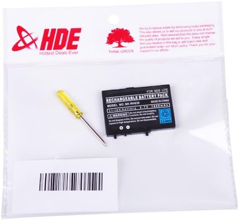 HDE Recarregável Bateria de Ion Ion de 3,7V para Nintendo DS Lite
