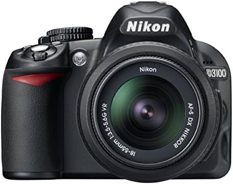 Nikon D3100 14,2MP Câmera Digital SLR de formato DX com Nikkor AF-S DX 18-55mm f/3.5-5.6 Lente VR-