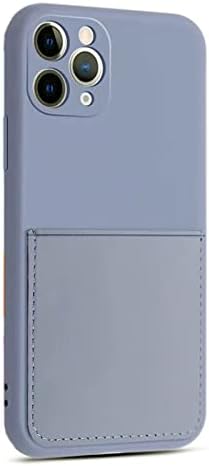 Caixa de gel de silício líquido Ultra Slim compatível com iPhone 11 Pro 5,8 polegadas 2019 com o suporte de cartão Slot Slot Anti-arranhão