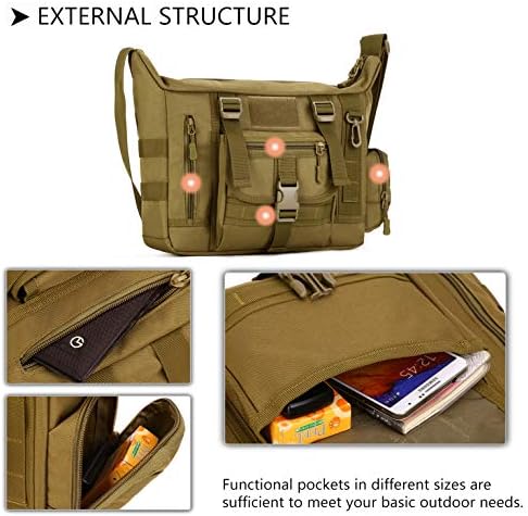 Protector Plus Tactical Messenger Bag Men Mille Molle Sling ombro