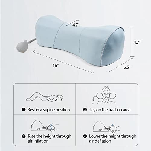 Almofado de rolo de pescoço ajustável Restcloud, travesseiro de pescoço para alívio da dor dormindo, travesseiro de espuma de