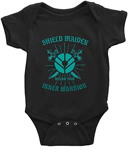 Shield Maiden Lanke Your Inner Warrior Unisex Roupas Infantis de Manga Curta Baby Onesie