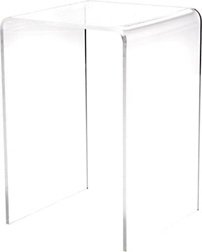 Plymor Clear acrílico vertical quadrado Riser, 1,5 h x 1,38 w x 1 d