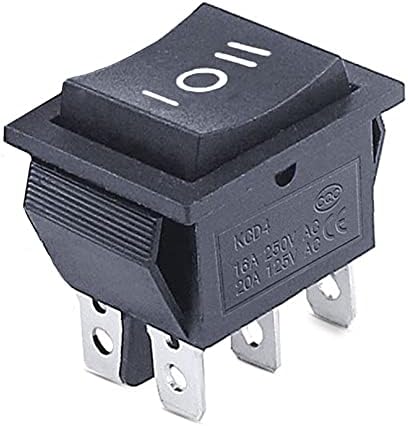 HWGO KCD4 1PCS Rocker Switch Power Switch On-off-O-OFF 3 Posição 6 Equipamento elétrico com interruptor de luz 16A 250VAC/20A