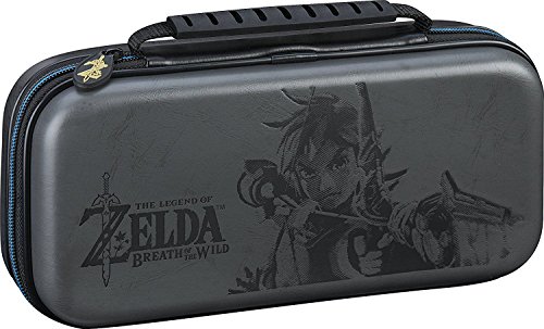 Nintendo Switch Deluxe Zelda Link Travel Case, caixa dura premium feita com o couro Koskin em relevo com a Breath of the