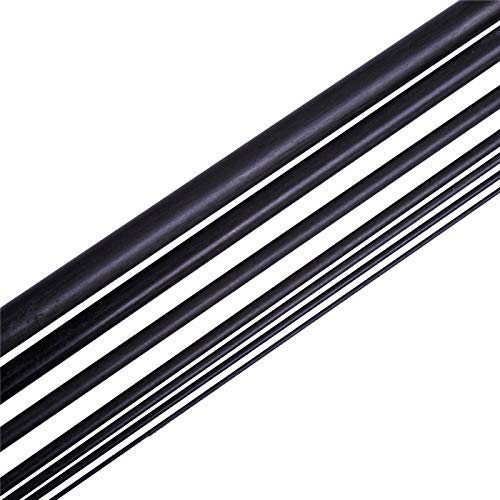 Hastes de fibra de carbono hastes de fibra de carbono de 1 mm de 400 mm de comprimento fosco 10pcs para RC Airplane