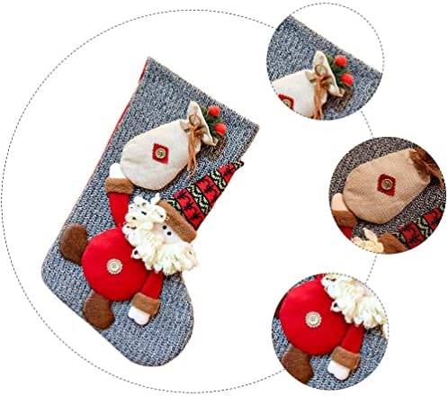 1pc Bolsa de presente de meias de Natal de Natal Pacotes de embalagens de embalagem decoração de decoração de natal