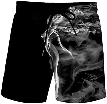 Shorts para homens shorts soltos fit food impressão havaiana laseira baús de banho de malha de malha