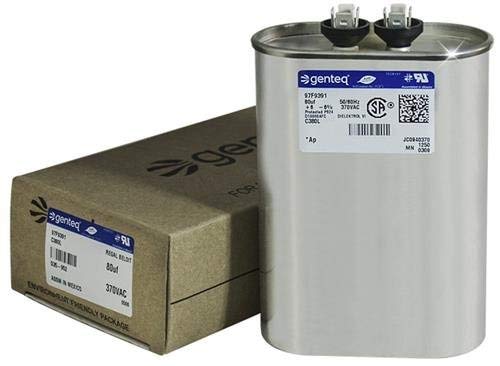 P291-8003 - 80 UF ​​MFD 370 VOLT VAC - Atualização do capacitor de execução oval portador