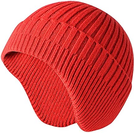 Gorro de malha hgboo para homens mulheres crianças, caveira chapéu de inverno capas de ouvido