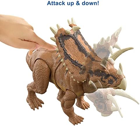 Jurássico Camp Cretáceo Mega Destruidores Pentaceratops Figura de ação de dinossauros, presente de brinquedo com articulações