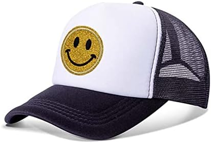 Okidg Smile-Y Hat chapéu de lanterna brilhante Mesh de espuma Back Cap Smile Face Caminheiro Capéu Ajuste Caso de
