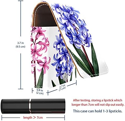 Caixa de batom portátil do Hyacinth Lip Gloss Holder Case Bolsa de maquiagem Lipstick Organizer com Mini Mini Lipstick
