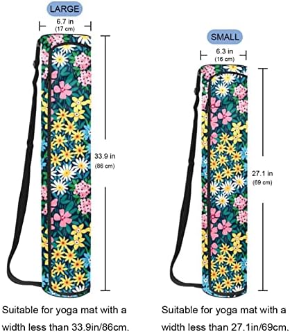 Bolsa de transportadora de tapete de ioga de flores com alça de ombro Bolsa de ginástica de saco de ginástica