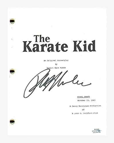 Ralph Macchio assinou autografou o roteiro de script de filme Karate Kid