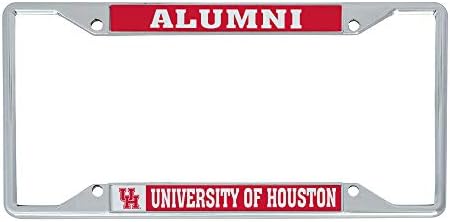 Universidade de Houston Cougars UH Metal Plate Plate Frame para frente ou traseira do carro oficialmente licenciado