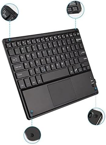 Teclado de onda de caixa compatível com Micromax no teclado 2B - Slimkeys Bluetooth com trackpad, teclado portátil