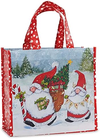 Gnome for Christmas Shopping Tote de Suzanne Nicoll - 13 x 16 Bolsa de presente reutilizável