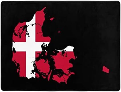 Dinamarca mapa de terreno que não deslize tapetes para capacho de quarto tapete de estimação de pet 63x48 em
