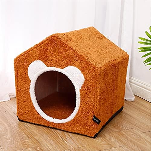 Scdzs removíveis e laváveis ​​casinha para gatos acessórios para animais de estimação gatos e cães de cama de pelúcia