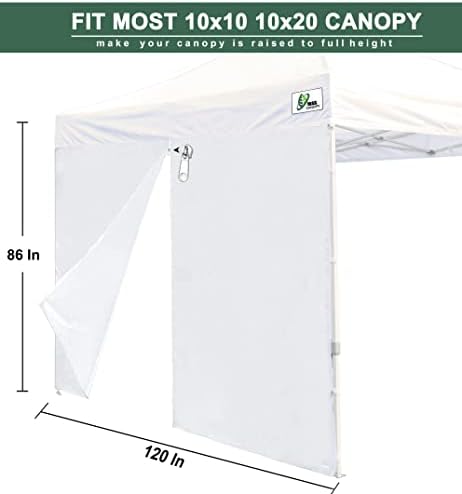 MaxCanopy Sidewall para quadro de dossel de 10x10 pés, um design central com zíper para fácil entrada e saída, apenas uma