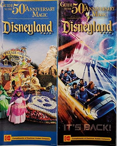 Disneyland Park Conjunto de 8 guias turísticos de mapa com a California Adventure Star Tours Mansion Mansion Big Thunder