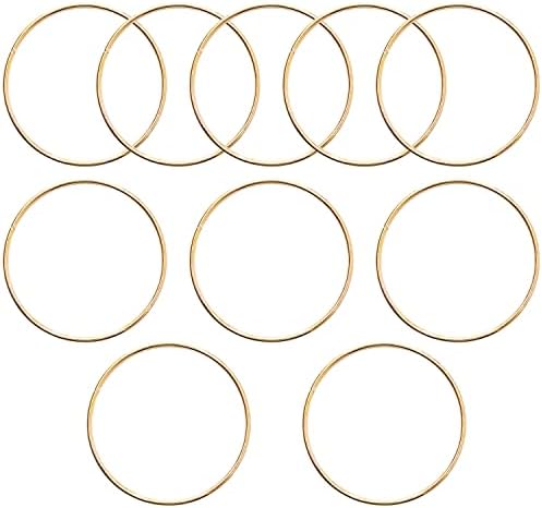 10 PCs 3 polegadas Anéis de artesanato de metal Hoops Gold Macrame Hoops Rings Dream Catcher Rings para artesanato DIY, Macrame e suprimentos de apanhador de sonhos