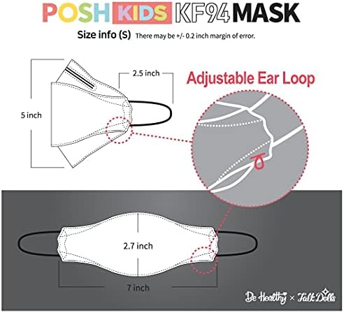 Seja saudável [pacote de 10] máscara infantil KF94 Posh - Little Dreamers, multicolor
