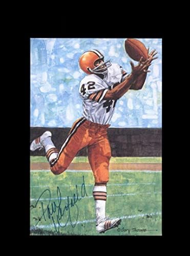 Paul Warfield PSA DNA CoA assinado Linha de gol de arte Autograph - Cartões de futebol autografados da NFL