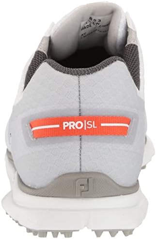 Footjoy Men's Pro | SL Sport Sport Shoe, branco/laranja, 11.5