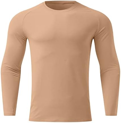 Men t Shirts Gráfico Vintage Macho de primavera e fitness Sports Fritar rapidamente a camiseta de manga comprida no pescoço