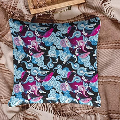 Belo padrão marinho de lã Blange Throw Cushion Travel Packable Plush Cobertors para Sofá de Cama de Escritura Camping 60x70 polegadas