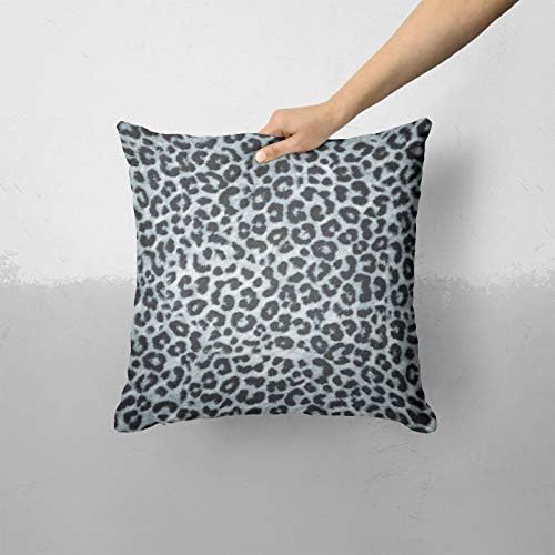 Iirov Real Leopard Animal Print - Decoração de casa decorativa personalizada Tampa de travesseiro de arremesso interno ou