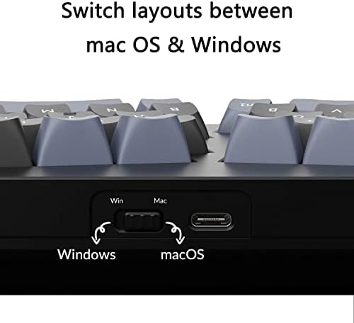 Keychron q10 Alice 75% Layout Junta Hot Swappable Teclado mecânico personalizado, qmk programável, botão com rgb iluminado por backlit tipo C.